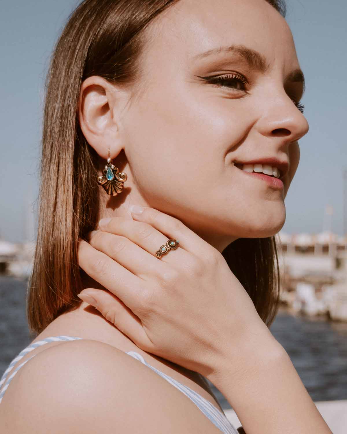 The Livorno Earrings (Marina Edition)